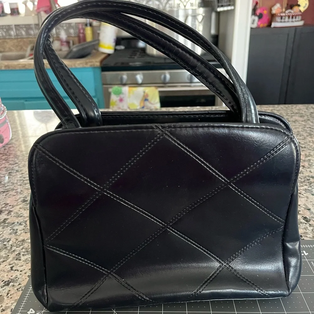 Vintage navy handbag - Picture 1 of 3